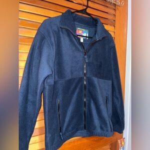 NEW Sierra Pacific Fleece Full-Zip Jacket, Navy- mens size large